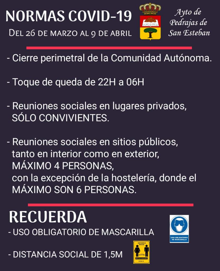 NORMATIVA COVID-19. ESPECIAL SEMANA SANTA.