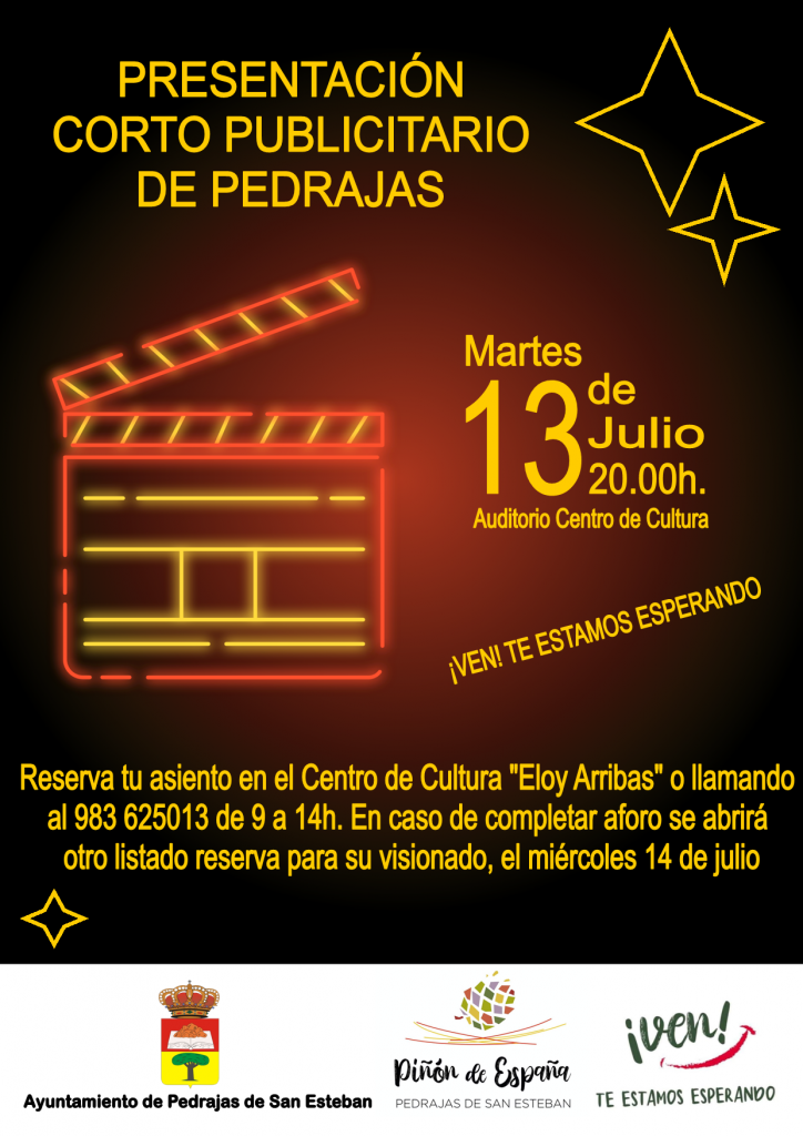 ESTRENO CORTO PUBLICITARIO DE PEDRAJAS
