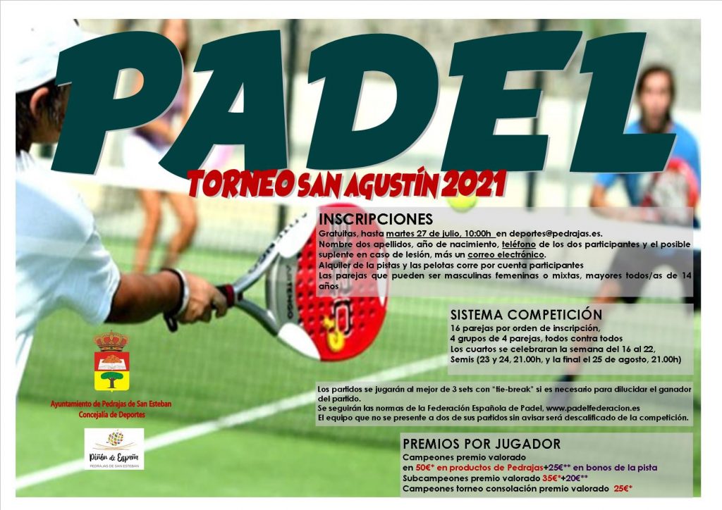 PADEL – TORNEO SAN AGUSTÍN 2021
