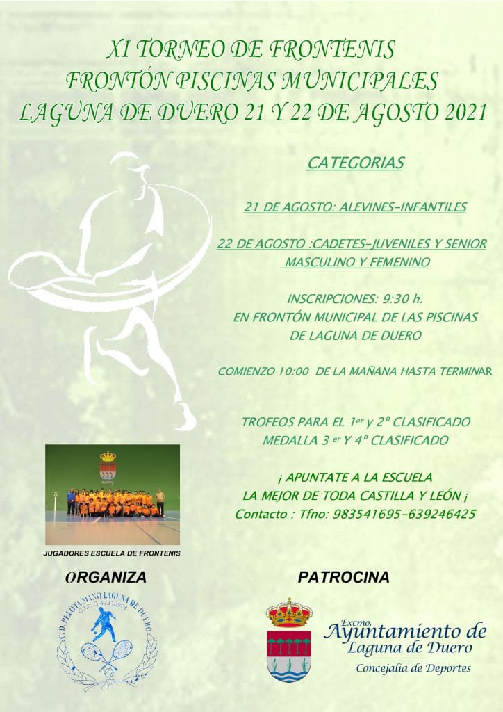 XI Trofeo de Frontenis Laguna de DUERO 2021