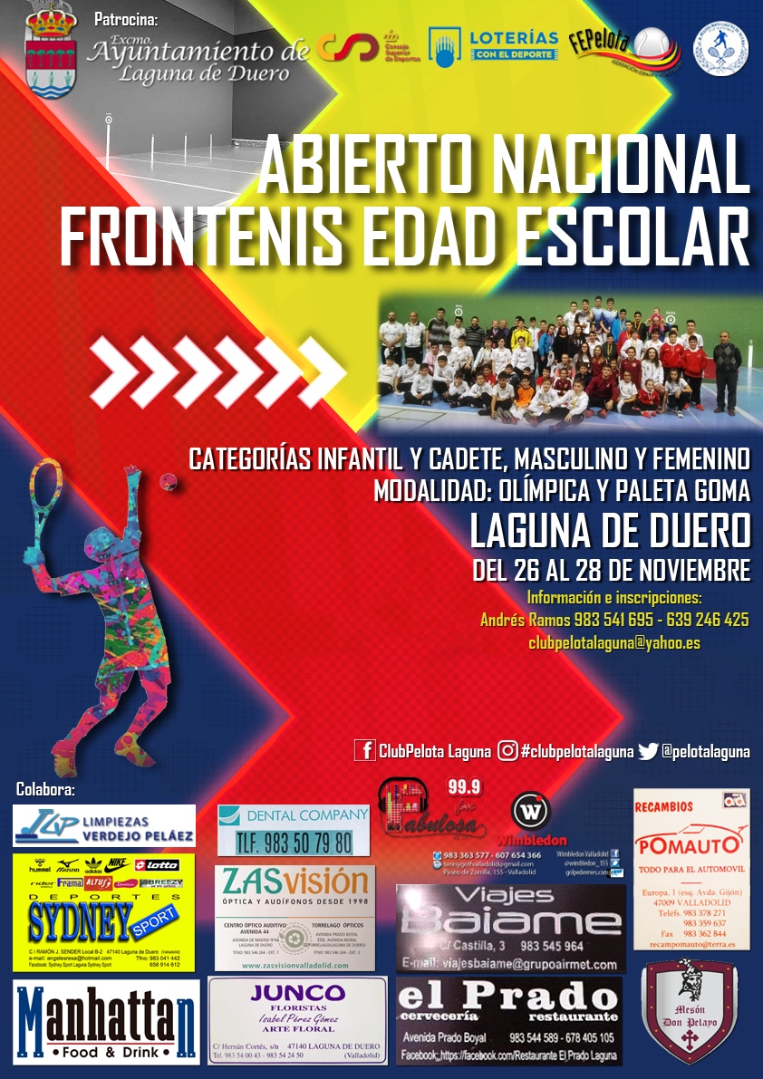 TORNEO NACIONAL DE FRONTENIS EN EDAD ESCOLAR