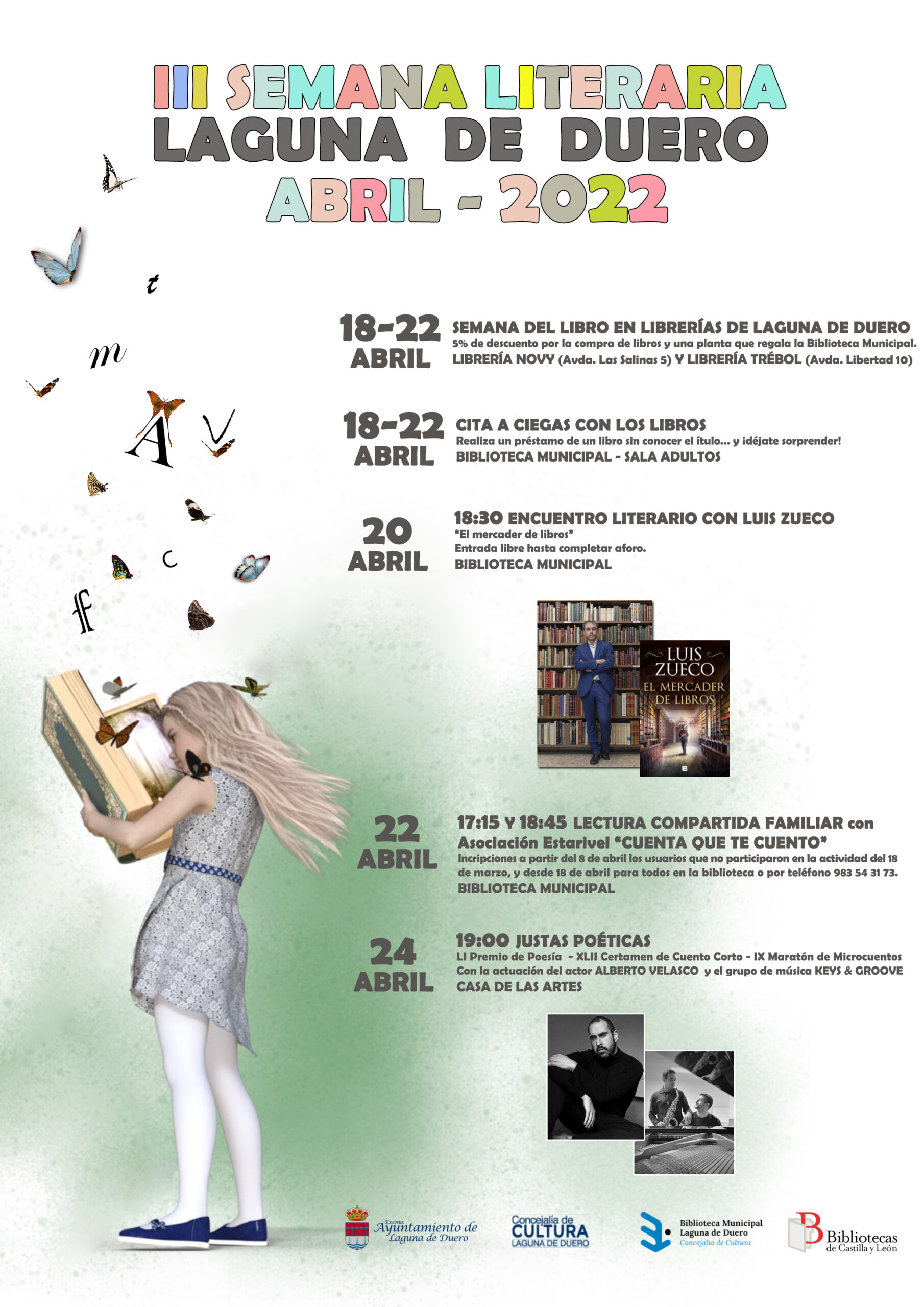 El Ayuntamiento de Laguna de Duero celebra la III Semana Literaria abril 2022