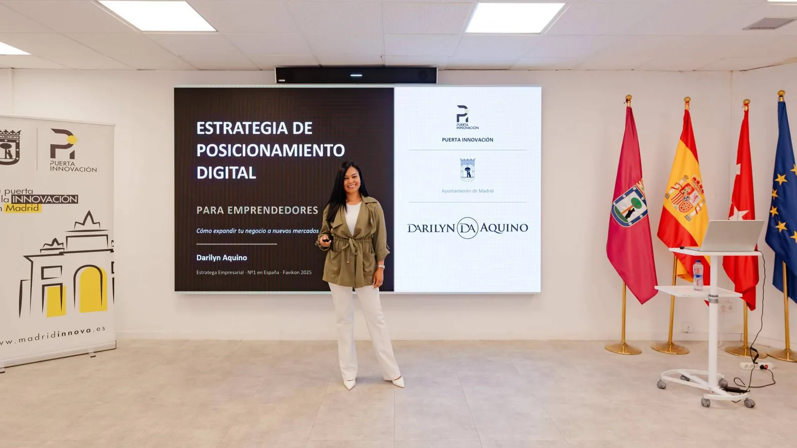 Darilyn Aquino referente en estrategia empresarial, forma en Puerta Innovación del Ayuntamiento de Madrid